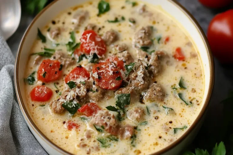 Creamy Parmesan Italian Sausage Soup